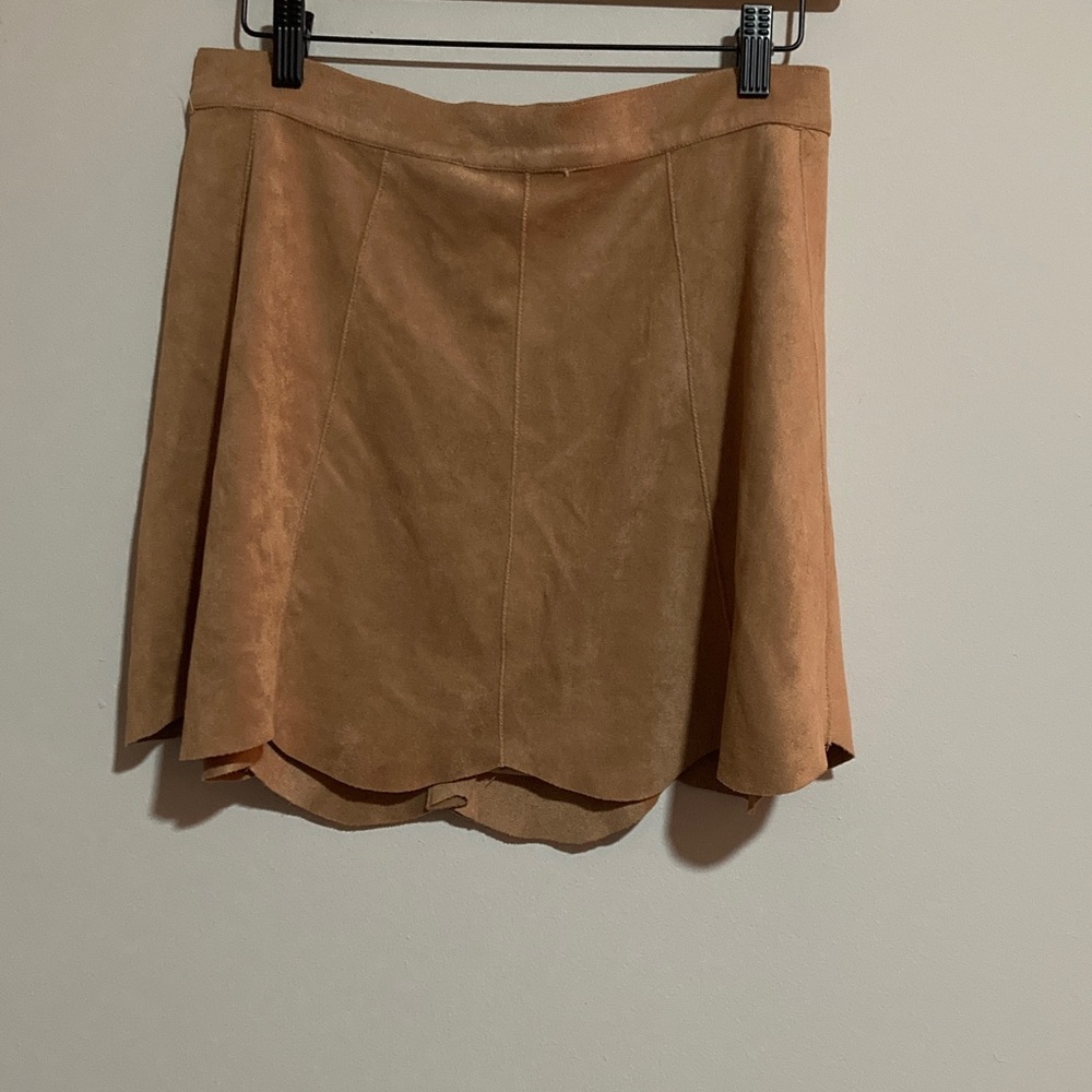 Dance & Marvel Tan Button-Up Skater Skirt - Picture 3 of 6